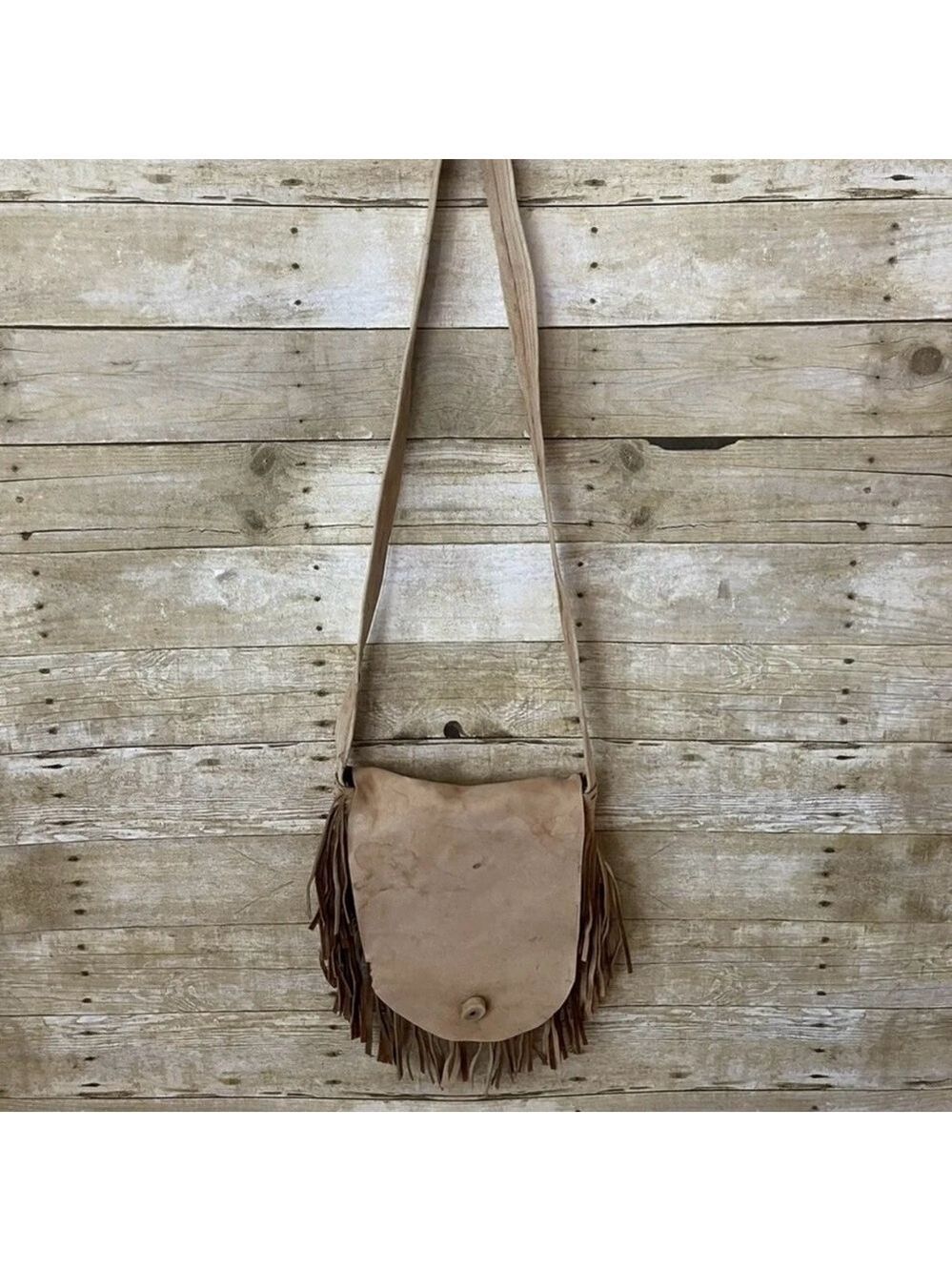 Handmade Leather Fringe Boho Purse